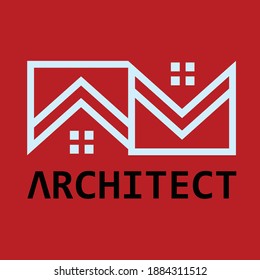 diseño de arquitect_logo que simboliza una organización. Es diseño que una organización utiliza como emblema para su membrete, material publicitario y signos.