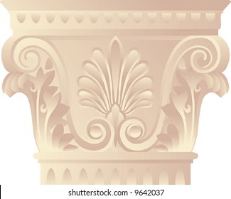 architectonic capital in greek - corinthian style