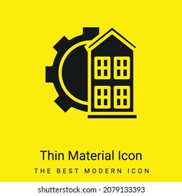 Architectonic minimal bright yellow material icon