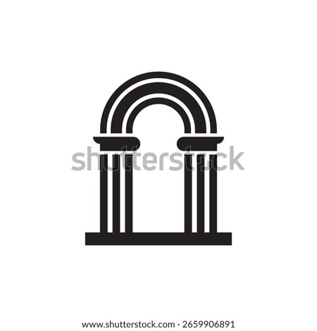 architects archway icon  illustration  flat