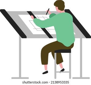 Architects and Construction Engineers Working illustration vector