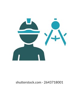 architects icon. vector.Editable stroke.linear style sign for use web design,logo.Symbol illustration.