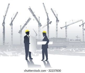 architects on a construction site