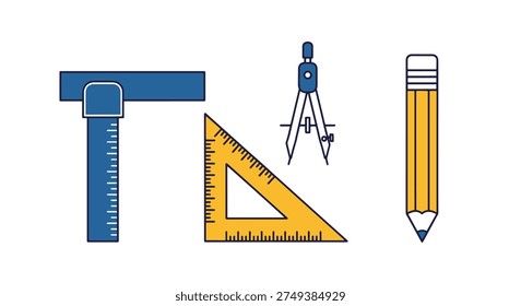 Architects Tools soft abstract tone illustration