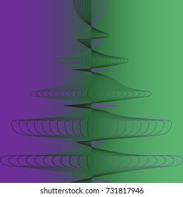 Architectural 3d drawing of abstract geometric figure in bright colors. Vector illustration for website design, textiles, wallpapers, postcards, poster, labels mock-up.
