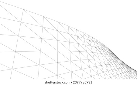 Architectural 3d drawing. Futuristic background