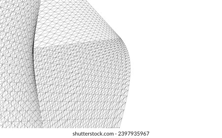 Architectural 3d drawing. Futuristic background