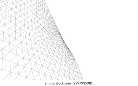 Dibujo arquitectónico 3d. Fondo futurista