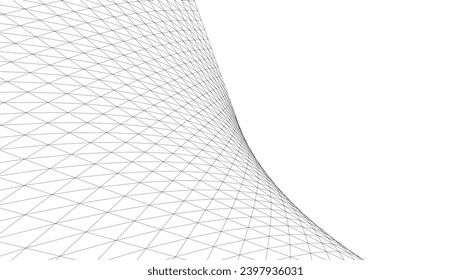 Dibujo arquitectónico 3d. Fondo futurista