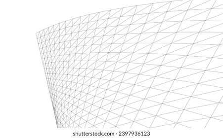 Architectural 3d drawing. Futuristic background