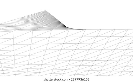 Architectural 3d drawing. Futuristic background