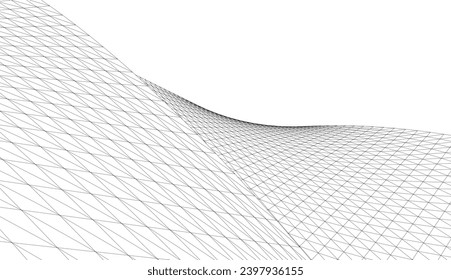 Architectural 3d drawing. Futuristic background