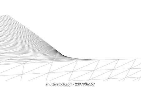 Architectural 3d drawing. Futuristic background