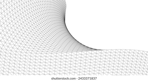 Architectural 3d drawing. Geometric background