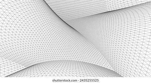 Architectural 3d drawing. Geometric background