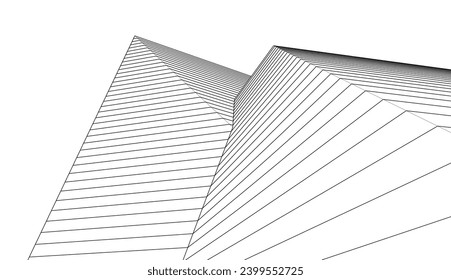 Architectural 3d drawing vector background