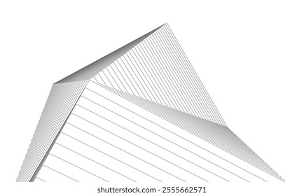 Architectural 3d illustration of a building. Vector drawing