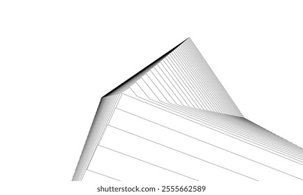 Architectural 3d illustration of a building. Vector drawing