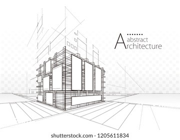 Architectural Abstract Background
Architecture building construction perspective urban abstract background. 