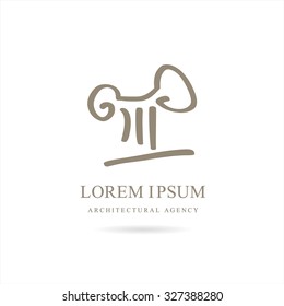 Architectural agency. Vector logo concept design