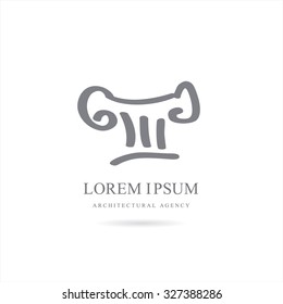Architectural agency. Vector logo concept design