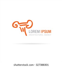 Architectural agency. Vector logo concept design