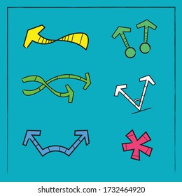 Architectural Arrows Symbols Pack  For Drawing Site Analysis Diagram, Wind Direction, Eyes Direction ,Enviromental Diagrams And Sketches (Vector)