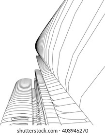 architectural background. 3d Buildings