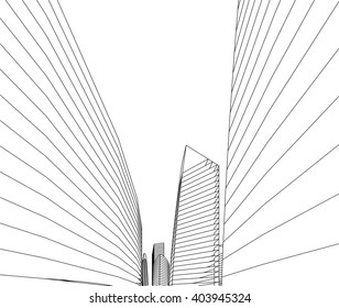 architectural background. 3d Buildings