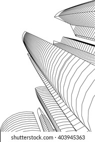 architectural background. 3d Buildings