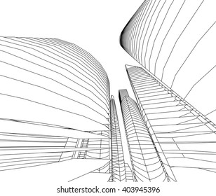 architectural background. 3d Buildings