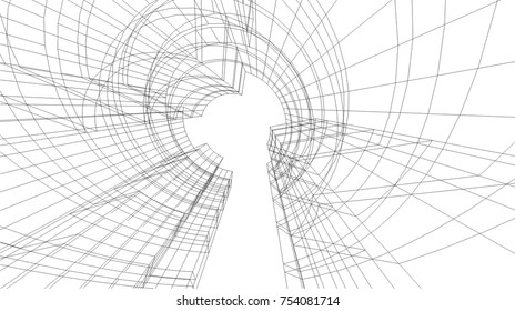 architectural background, abstract 3d