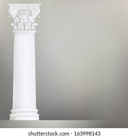 architectural background with coriphian column