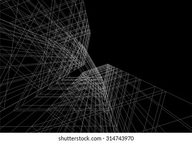Architectural background. modern building vector 3d
