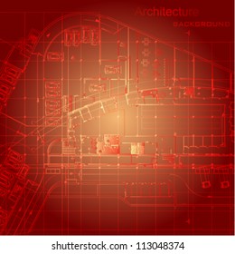 Architectural background. Part of architectural project, architectural plan, technical project, drawing technical letters, architecture planning on paper, construction plan