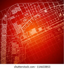 Architectural background. Part of architectural project, architectural plan, technical project, drawing technical letters, architecture planning on paper, construction plan