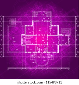Architectural background. Part of architectural project, architectural plan, technical project, drawing technical letters, architecture planning on paper, construction plan