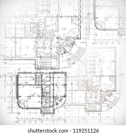 Architectural Background. Part Of Architectural Project, Architectural Plan, Technical Project, Drawing Technical Letters, Architecture Planning On Paper, Construction Plan