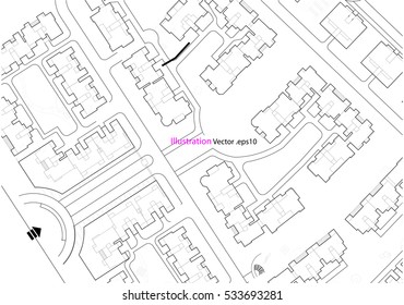 Architectural background, architectural plan, construction drawing landscape