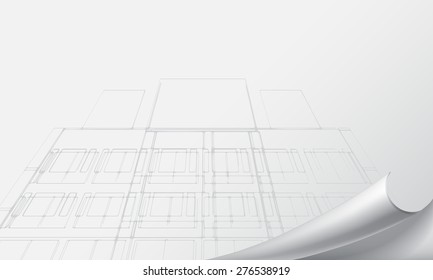 Architectural background for architectural project,  architectural brochure, technical project, architectural drawing.
