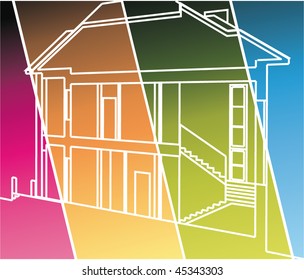  Architectural background. Vector.
