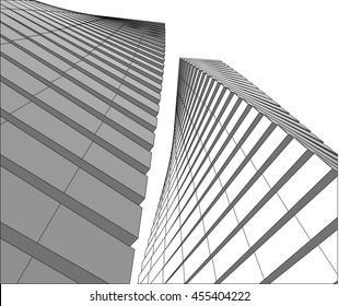 architectural background  vector 3d 