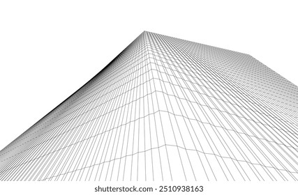 Vetor de fundo arquitetônico desenho 3d sobre fundo branco