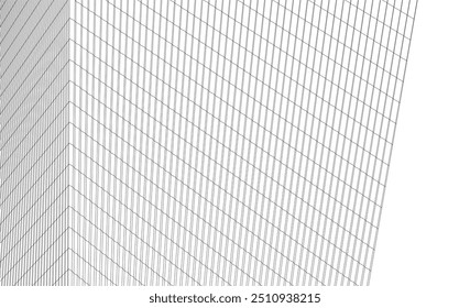 Vector de fondo arquitectónico 3d dibujo sobre fondo blanco