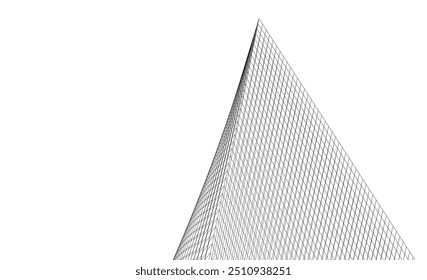 Vetor de fundo arquitetônico desenho 3d sobre fundo branco