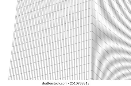 Architectural background vector 3d drawing on white background