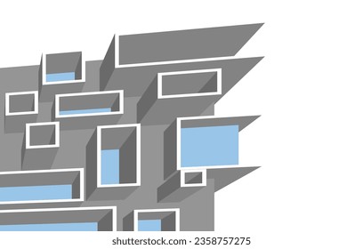 Architectural background vector 3d illustration