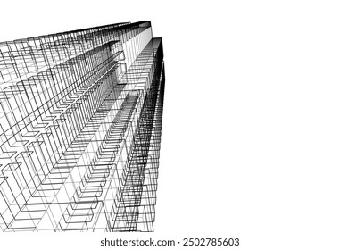 Fondo arquitectónico Vector 3d ilustración