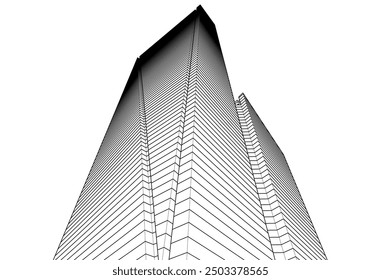 Architectural background vector 3d illustration