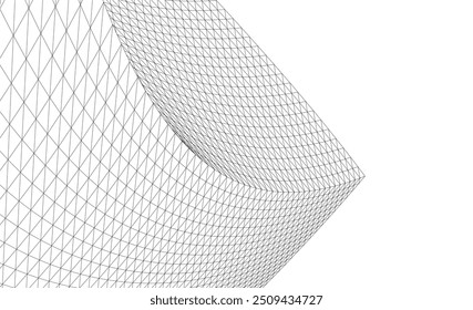 Architectural background vector 3d illustration on white background